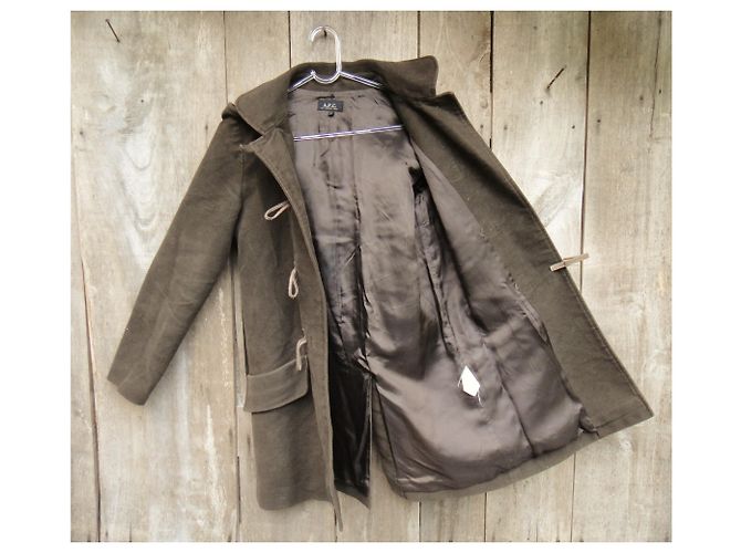Duffle coat Apc marrone cotone taglia S - vista 3