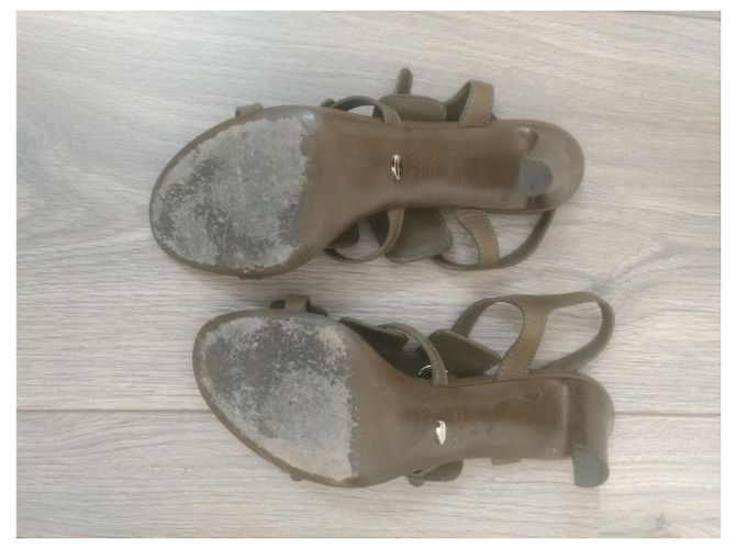 Sandali in pelle Sergio Rossi con tacchi alti Marrone - vista 7