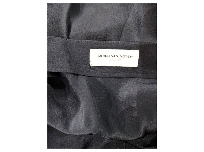 Dries van Noten vestido de seda FR36 Azul marino - vista 2