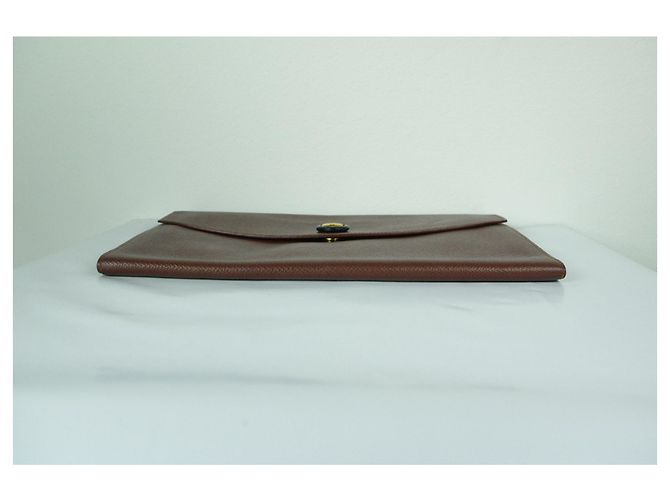 Hermès Pochette Rio 24cm in pelle di cacao Courchevel Marrone - vista 5
