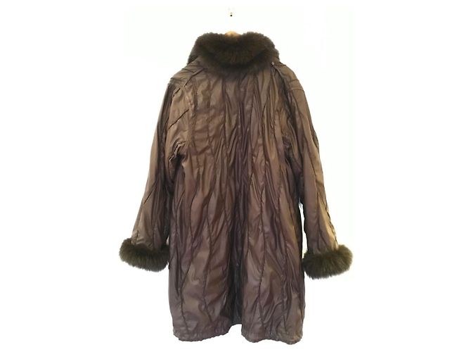 Autre Marque Abrigo reversible Diego M Saga Fur Blue Fox Marrón Marrón oscuro - vista 2