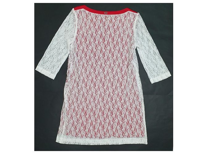 Byblos Kleid rot mit weißer Spitze - Ansicht 3