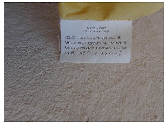 Prada trägerloses Kleid gelb aus Baumwolle - Ansicht 12