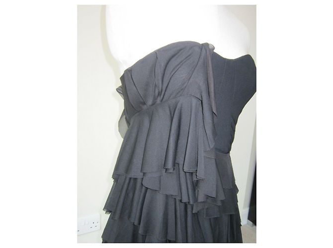 Acne Studios Rüschenkorsettkleid Schwarz - Ansicht 4