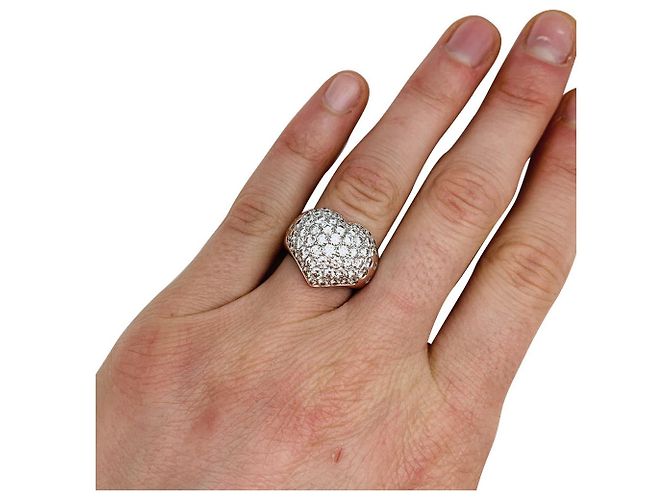 Anello a cuore Repossi in oro bianco, Diamants. - vista 5