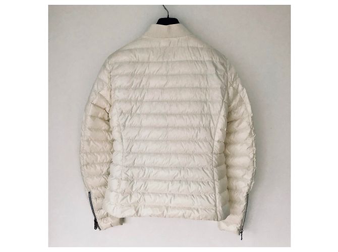 Chaqueta acolchada Moncler nylon color eggshell Blanco roto - vista 3