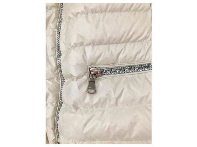 Chaqueta acolchada Moncler nylon color eggshell Blanco roto - vista 4