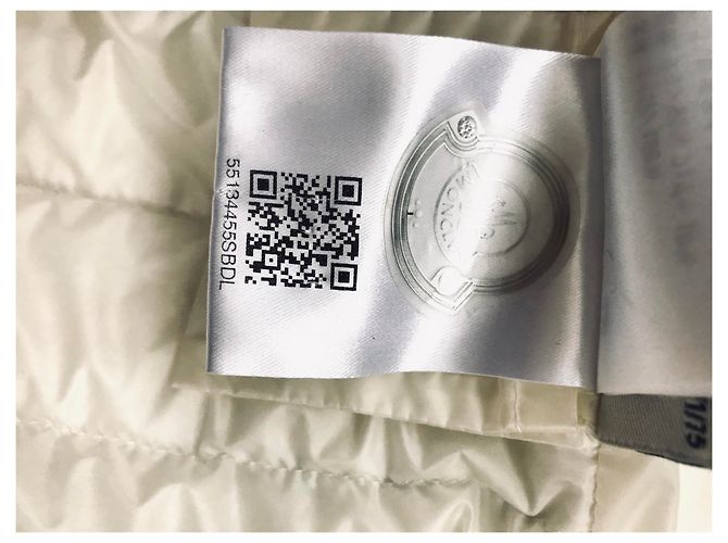 Chaqueta acolchada Moncler nylon color eggshell Blanco roto - vista 5