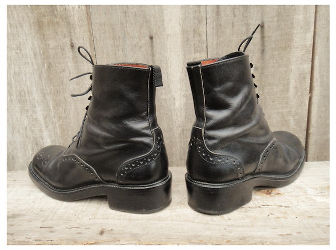 Botines Sartore de piel negra talla 36,5 Negro - vista 5