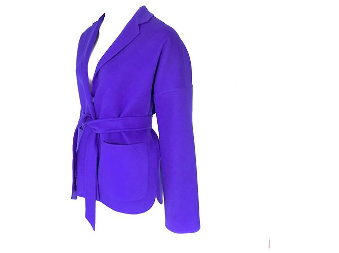 Chaqueta Max Mara de lana morada talla 42 Púrpura - vista 2