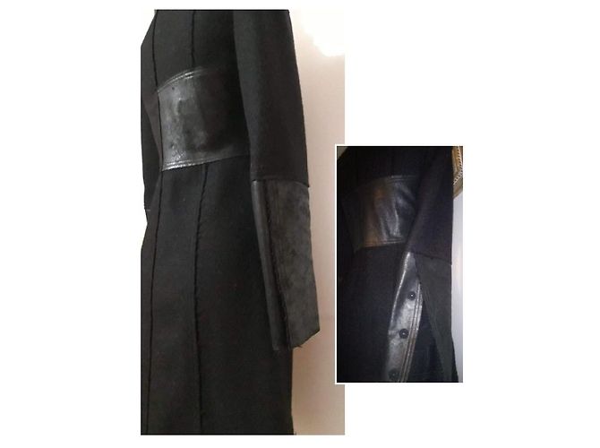 Abrigo Fendi negro de lana y mohair - vista 2