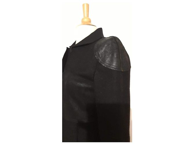Abrigo Fendi negro de lana y mohair - vista 5