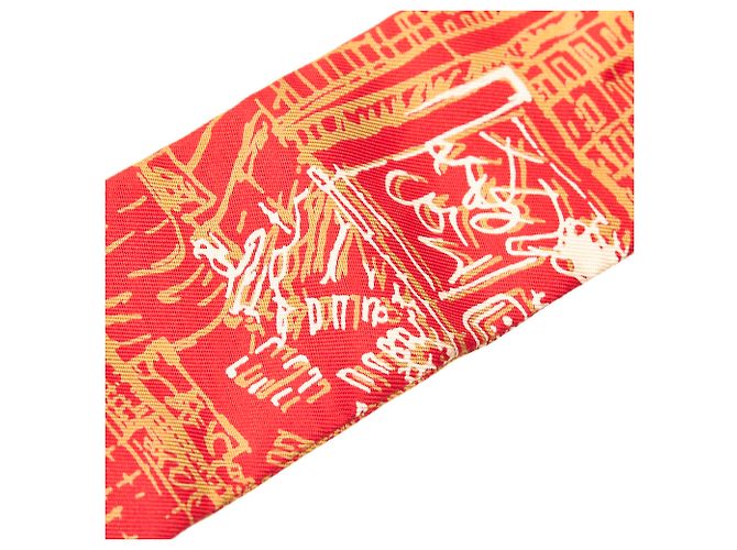 Hermès Hermes Roter Laire de Ginza Twilly Seidenschal Mehrfarben - Ansicht 5
