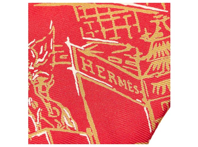 Hermès Hermes Roter Laire de Ginza Twilly Seidenschal Mehrfarben - Ansicht 6
