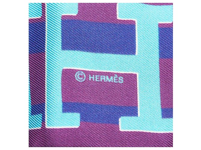 Hermès Hermes Purple Ginza 5-4-1 Sciarpa di seta twilly Multicolore Porpora - vista 4