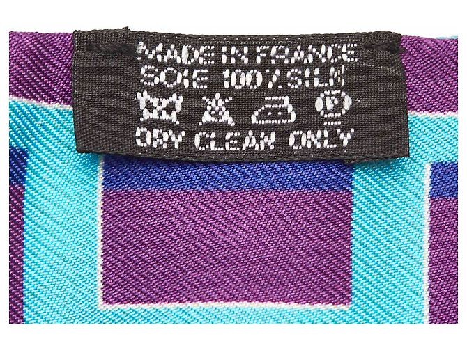 Hermès Hermes Purple Ginza 5-4-1 Sciarpa di seta twilly Multicolore Porpora - vista 7