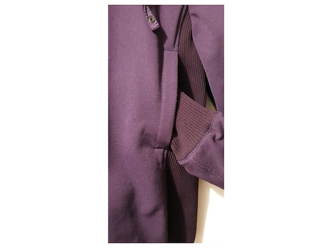 Chaqueta Prada Morada con Detalles de Cuero Púrpura - vista 3