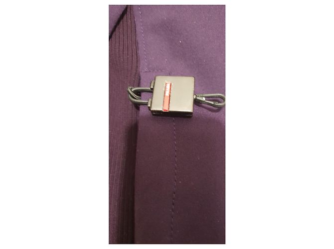 Chaqueta Prada Morada con Detalles de Cuero Púrpura - vista 5