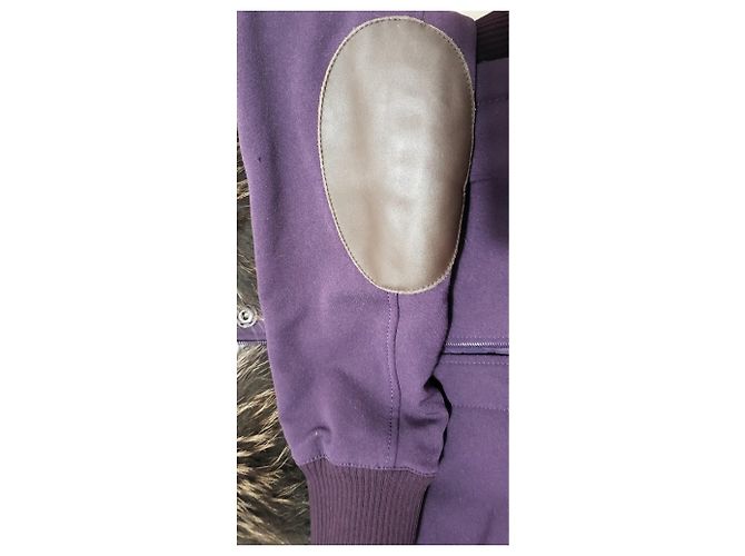 Chaqueta Prada Morada con Detalles de Cuero Púrpura - vista 7