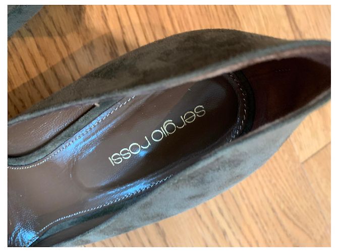 Sergio Rossi Pumps Wildleder Dunkelgrün Größe 40.5 - Ansicht 2