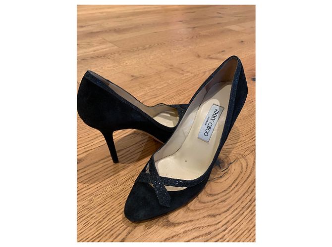 Décolleté Jimmy Choo in camoscio nero - vista 3