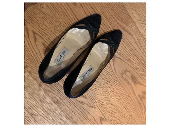 Décolleté Jimmy Choo in camoscio nero - vista 4