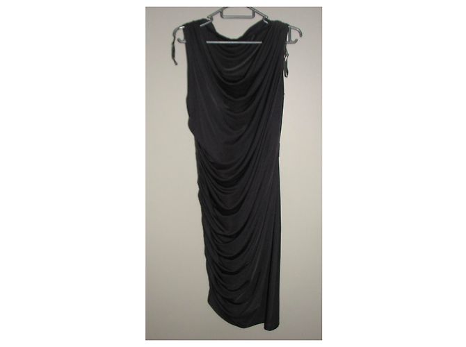 Vera Wang Graues Cocktailkleid mit Rüschen - Ansicht 2