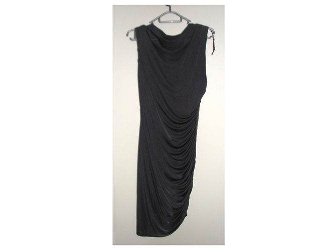 Vera Wang Graues Cocktailkleid mit Rüschen - Ansicht 3