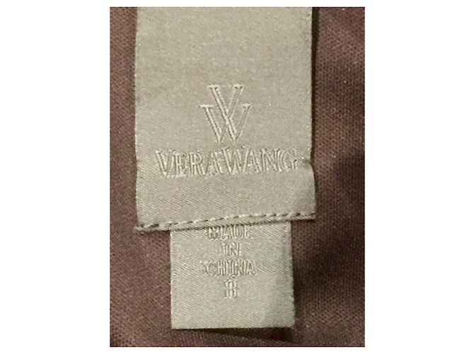 Vera Wang Graues Cocktailkleid mit Rüschen - Ansicht 8