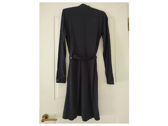 vestido clásico de algodón tommy hilfiger Azul oscuro - vista 3