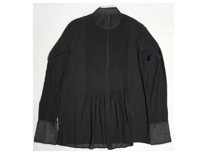 Autre Marque Camicetta trasparente H&M Studio nera e bianca in poliestere Taglia 38 Nero Bianco - vista 3