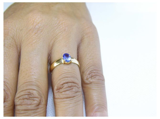 Autre Marque Goldring 18k Tansanit - Ansicht 6
