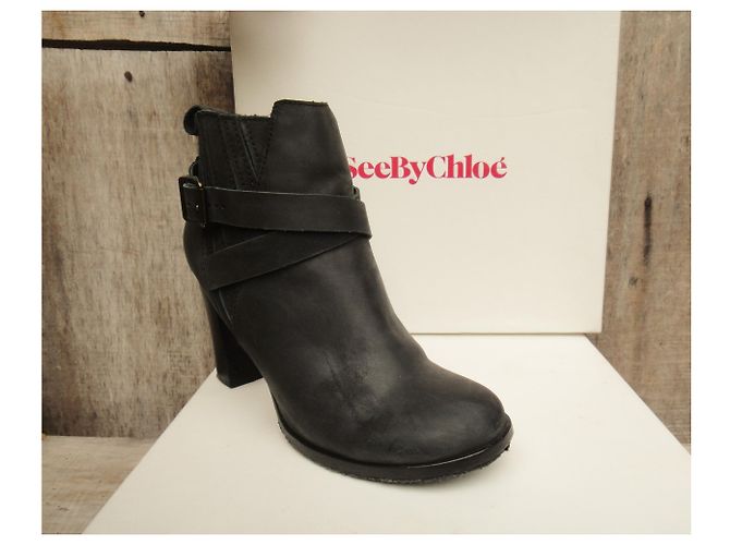Botas See By Chloé p 38 Modelo Sina Negro - vista 8