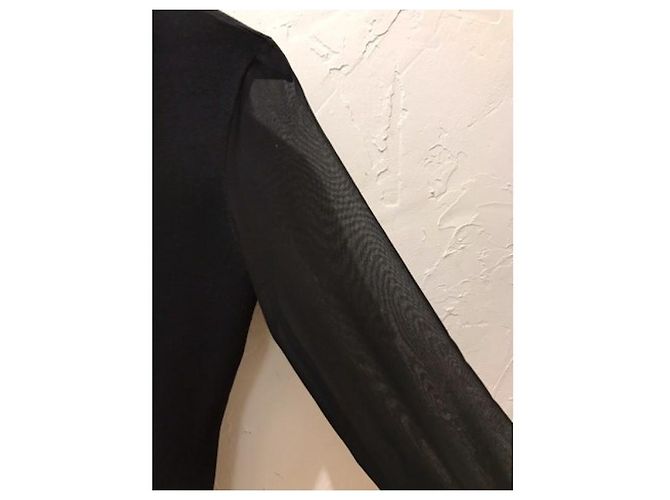 Autre Marque Jersey Paul Brial Negro de Viscosa con Cuello de Strass - vista 4
