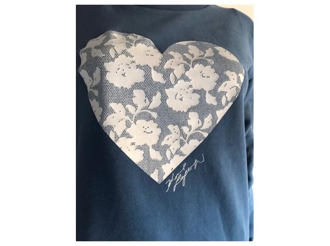 Karl Lagerfeld Blauer Baumwollpullover Rundhals - Ansicht 3
