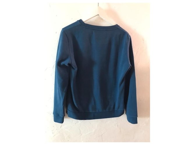 Karl Lagerfeld Blauer Baumwollpullover Rundhals - Ansicht 4