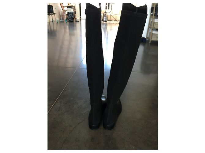 Stuart Weitzman Black Leather Boots - view 3