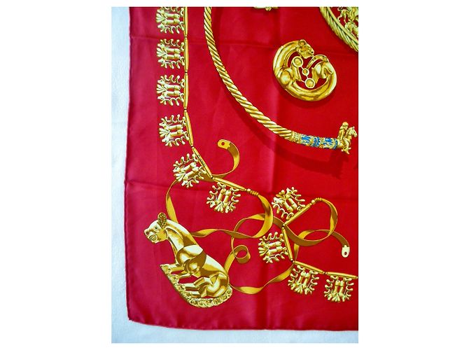 Hermès Seidentuch Les Cavaliers d'or 90x90 Mehrfarben - Ansicht 8