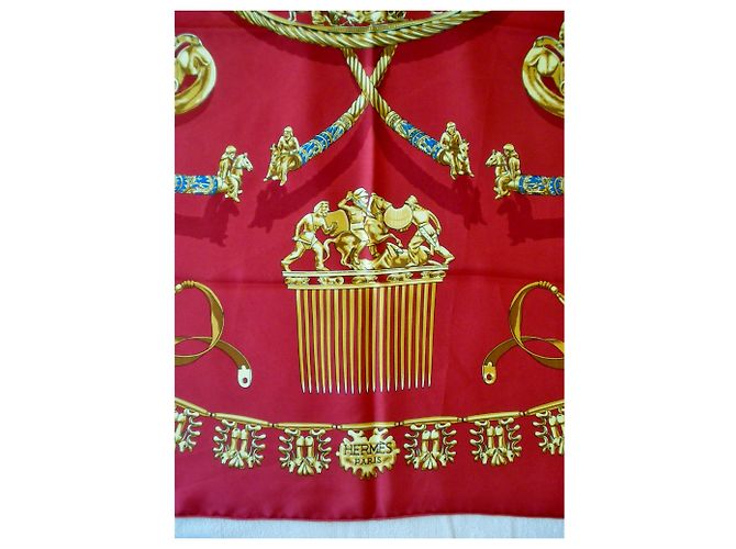 Hermès Seidentuch Les Cavaliers d'or 90x90 Mehrfarben - Ansicht 9