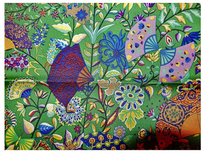 Hermès FIORI E FARFALLE DI TESSUTO Multicolore - vista 6