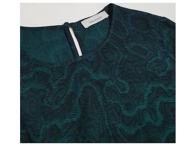 Blusa de viscose Samsoe & Samsoe verde Multicor - vista 2