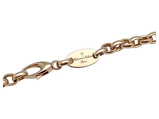 Pendente, Catena Edouard Nahum in oro rosa e annerita, diamanti neri. - vista 6