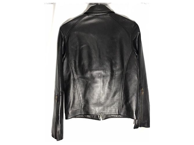 Autre Marque Perfecto schwarze Lederjacke - Ansicht 9