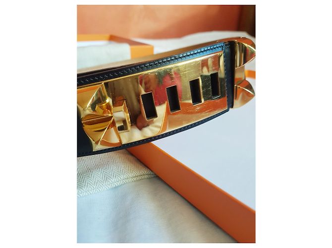 Hermès Cintura Hermes CDC medor con collo a cane Nero D'oro - vista 11