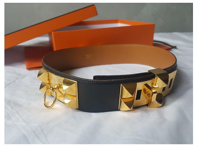 Hermès Cintura Hermes CDC medor con collo a cane Nero D'oro - vista 2