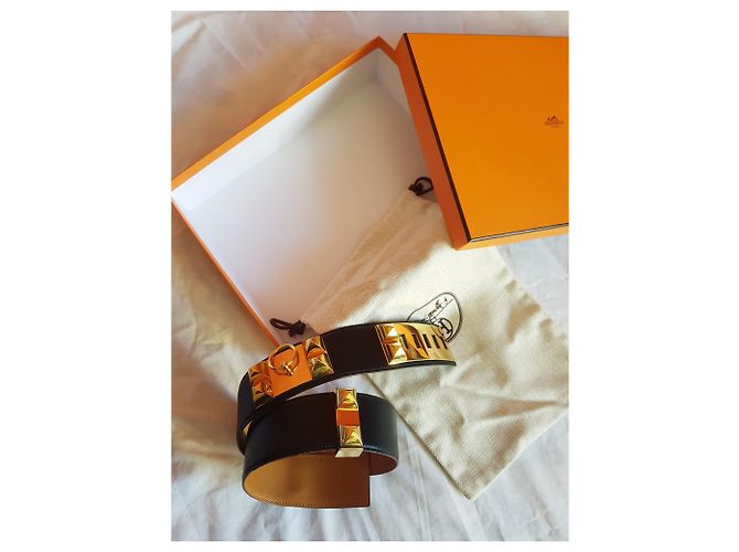 Hermès Cintura Hermes CDC medor con collo a cane Nero D'oro - vista 5