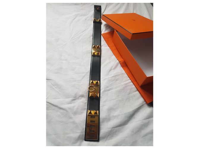 Hermès Cintura Hermes CDC medor con collo a cane Nero D'oro - vista 8