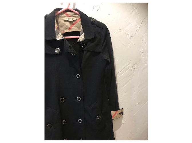 Cappotto Burberry Bambina Nero Cotone - vista 3