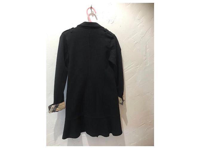 Cappotto Burberry Bambina Nero Cotone - vista 4