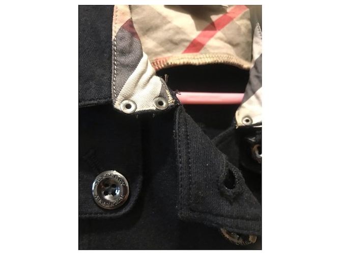 Cappotto Burberry Bambina Nero Cotone - vista 5